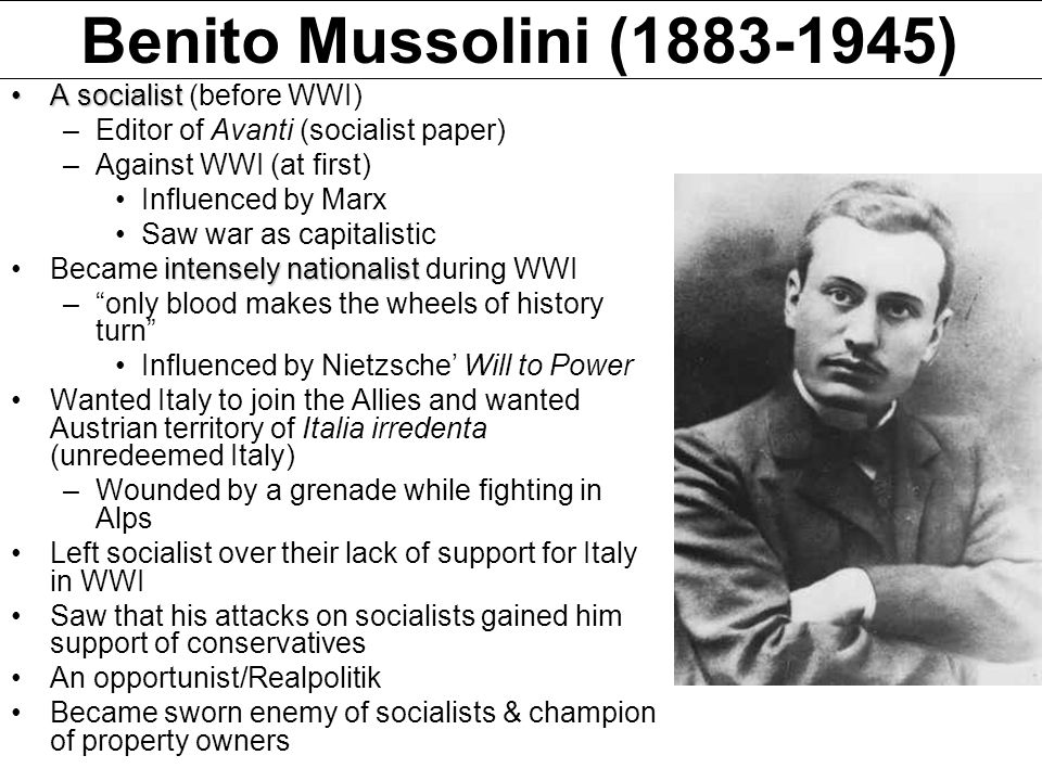 Benito Mussolini Critical Essays